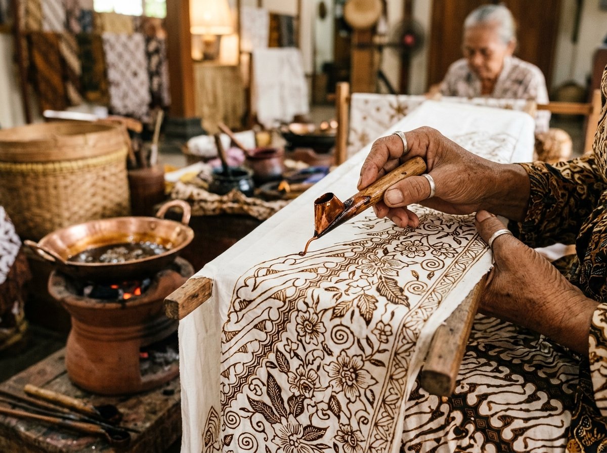 Proses pembuatan batik tradisional