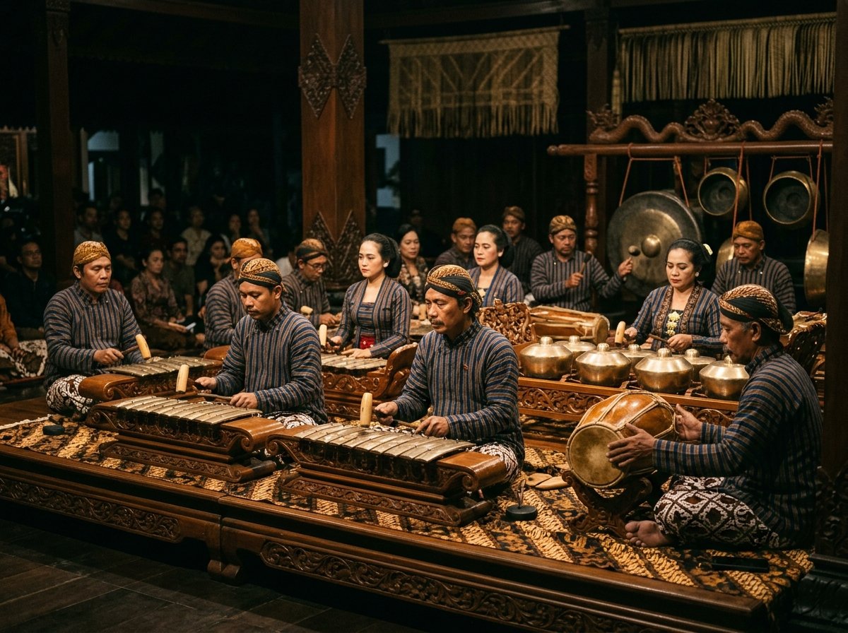 Pertunjukan karawitan gamelan Jawa