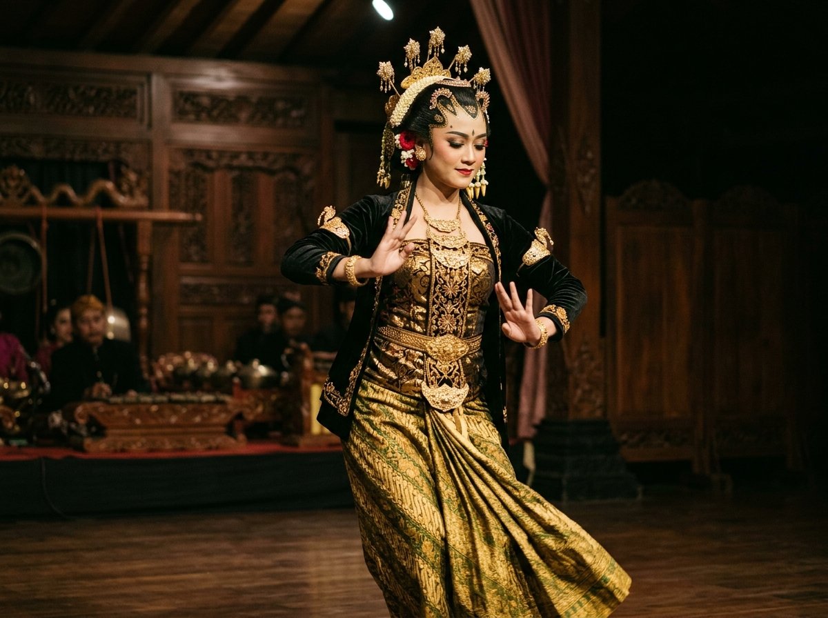 Penari Jawa dalam kostum tradisional
